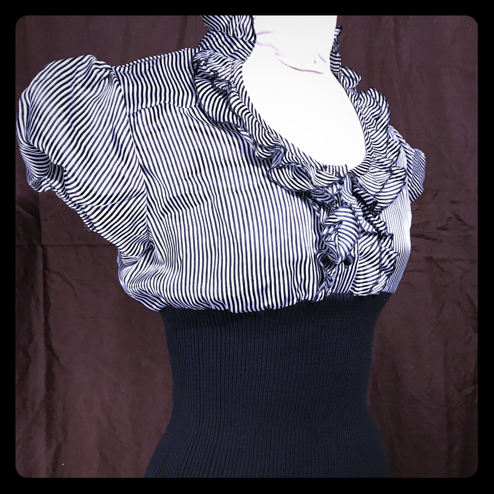Vintage style ruffled top